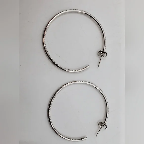 Roberto Coin 18k Large Diamond Inside Out Hoop Earrings - Picture 8 of 15